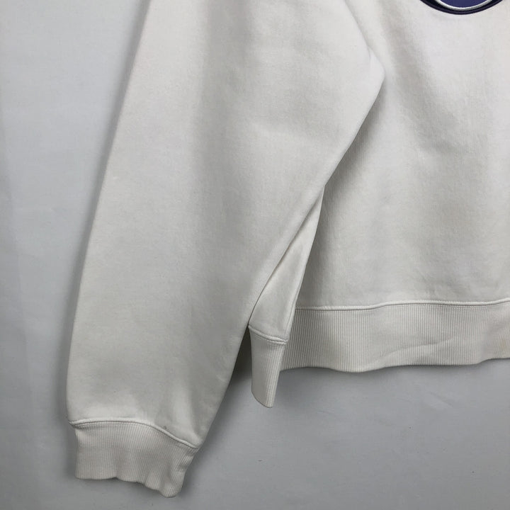 00'S Adidas logo sweatshirt, men's size L cotton white type Vintage Second Hand