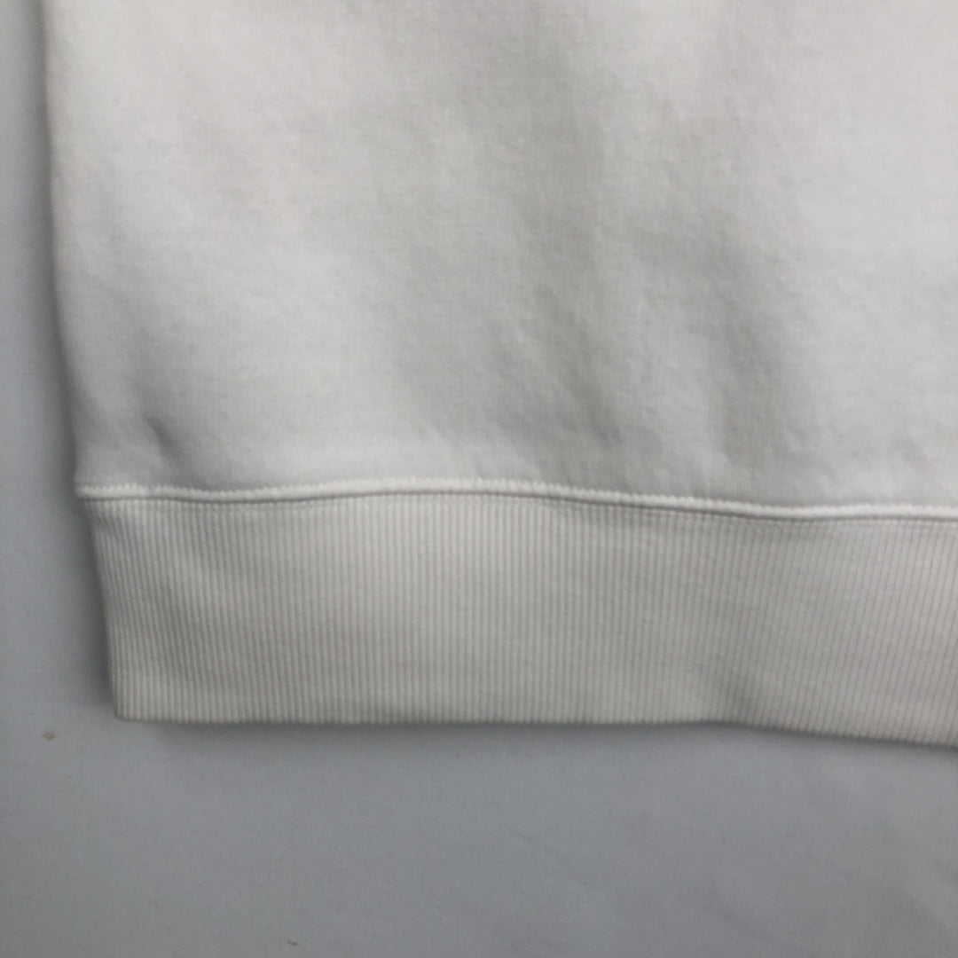 00'S Adidas logo sweatshirt, men's size L cotton white type Vintage Second Hand