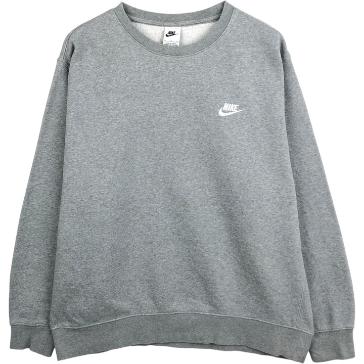 Nike logo sweatshirt, sweatshirt, men's size XL cotton gray type Vintage Second Hand