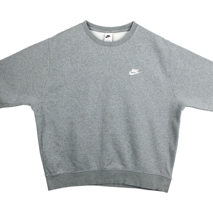 Nike logo sweatshirt, sweatshirt, men's size XL cotton gray type Vintage Second Hand