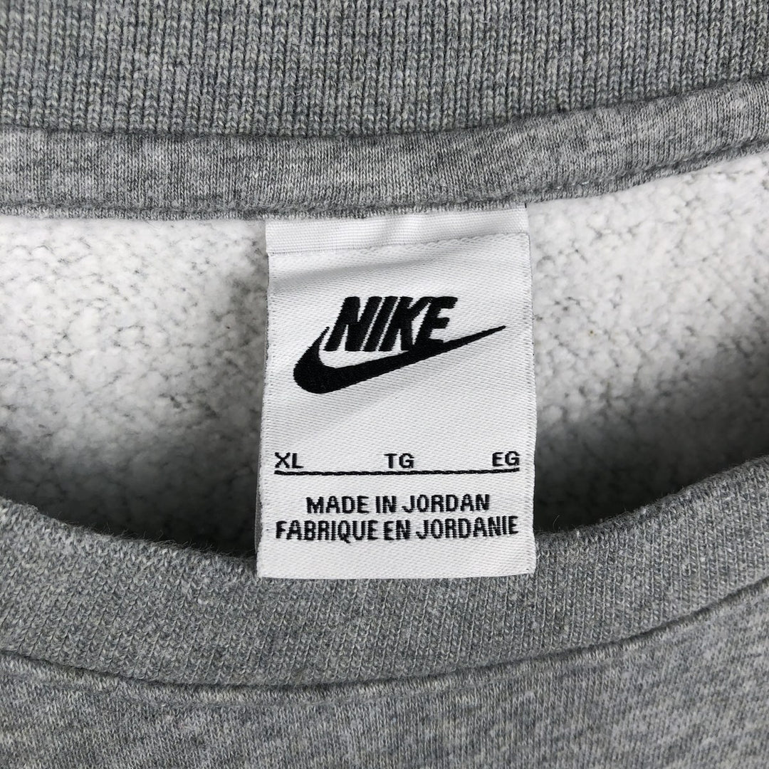 Nike logo sweatshirt, sweatshirt, men's size XL cotton gray type Vintage Second Hand
