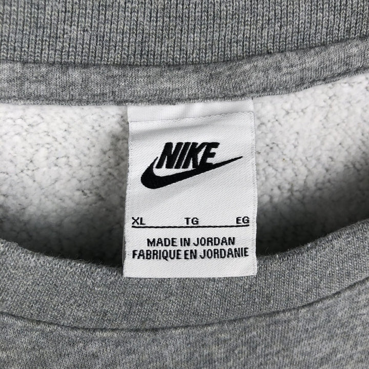 Nike logo sweatshirt, sweatshirt, men's size XL cotton gray type Vintage Second Hand