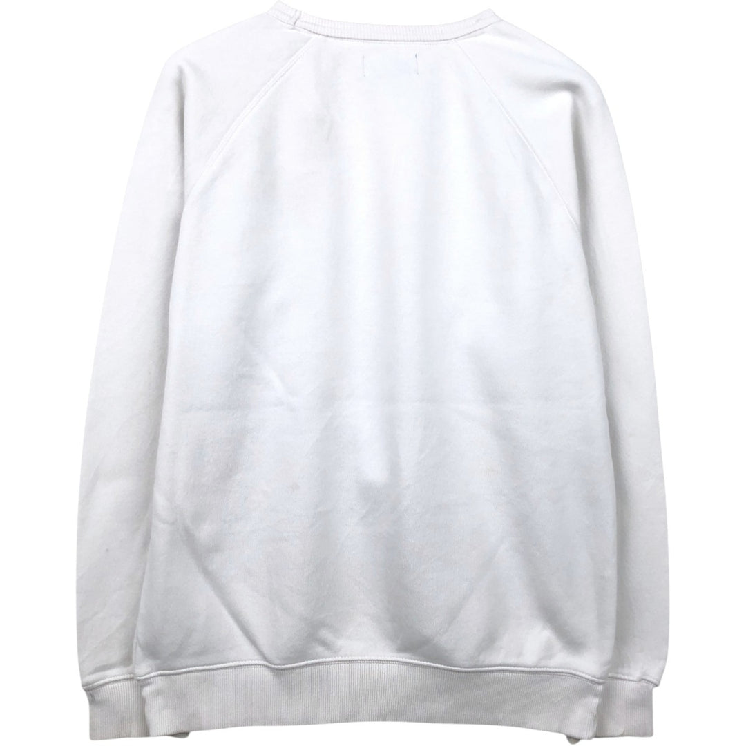 Adidas logo sweatshirt, men's size S cotton white type Vintage Second Hand