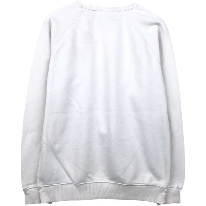 Adidas logo sweatshirt, men's size S cotton white type Vintage Second Hand