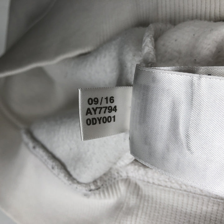 Adidas logo sweatshirt, men's size S cotton white type Vintage Second Hand