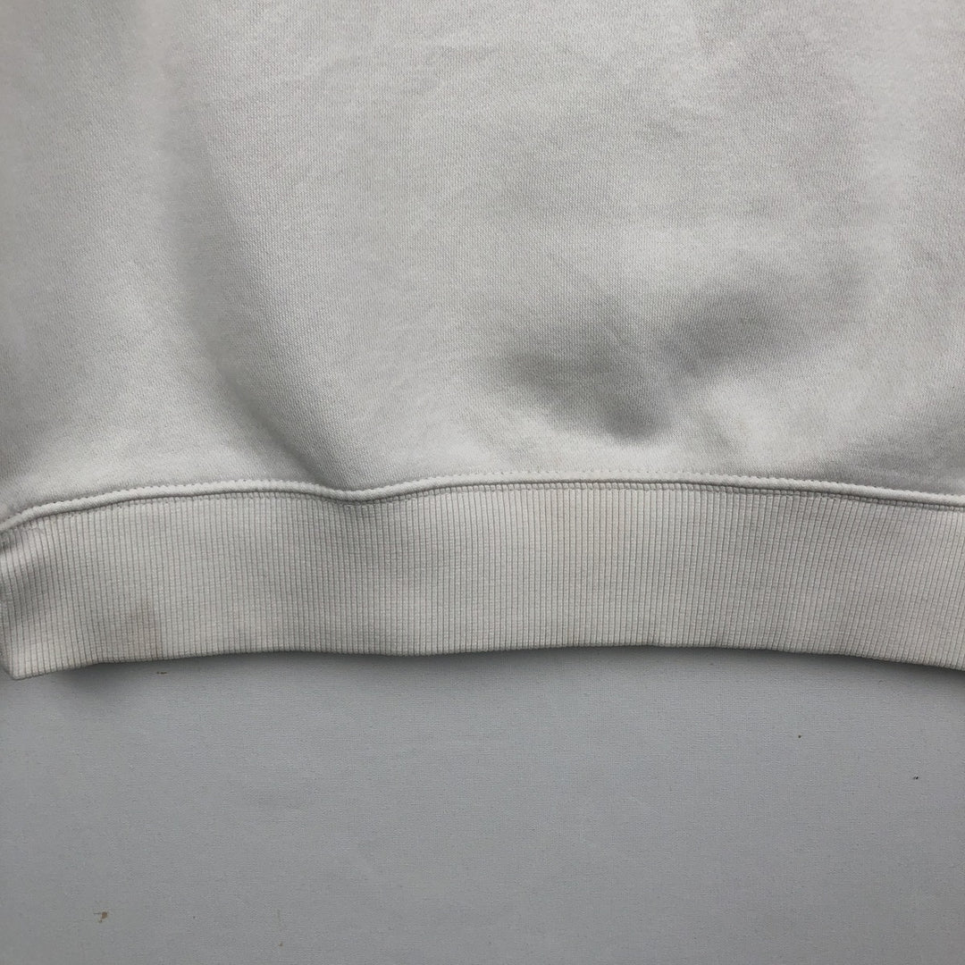 Adidas logo sweatshirt, men's size S cotton white type Vintage Second Hand