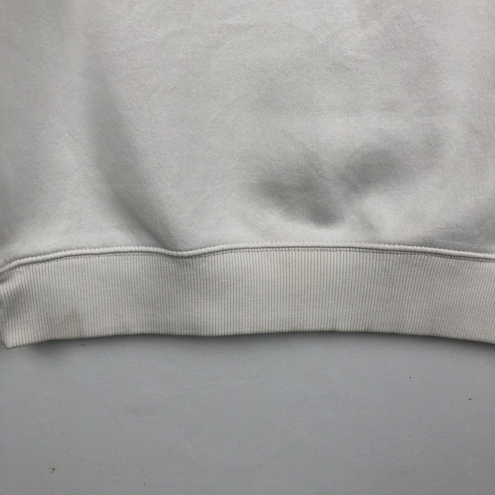 Adidas logo sweatshirt, men's size S cotton white type Vintage Second Hand
