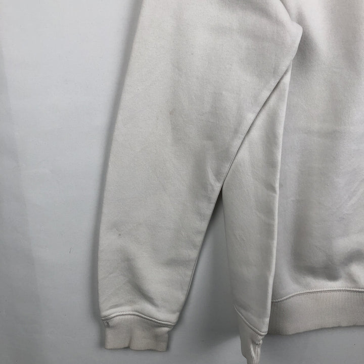 Adidas logo sweatshirt, men's size S cotton white type Vintage Second Hand