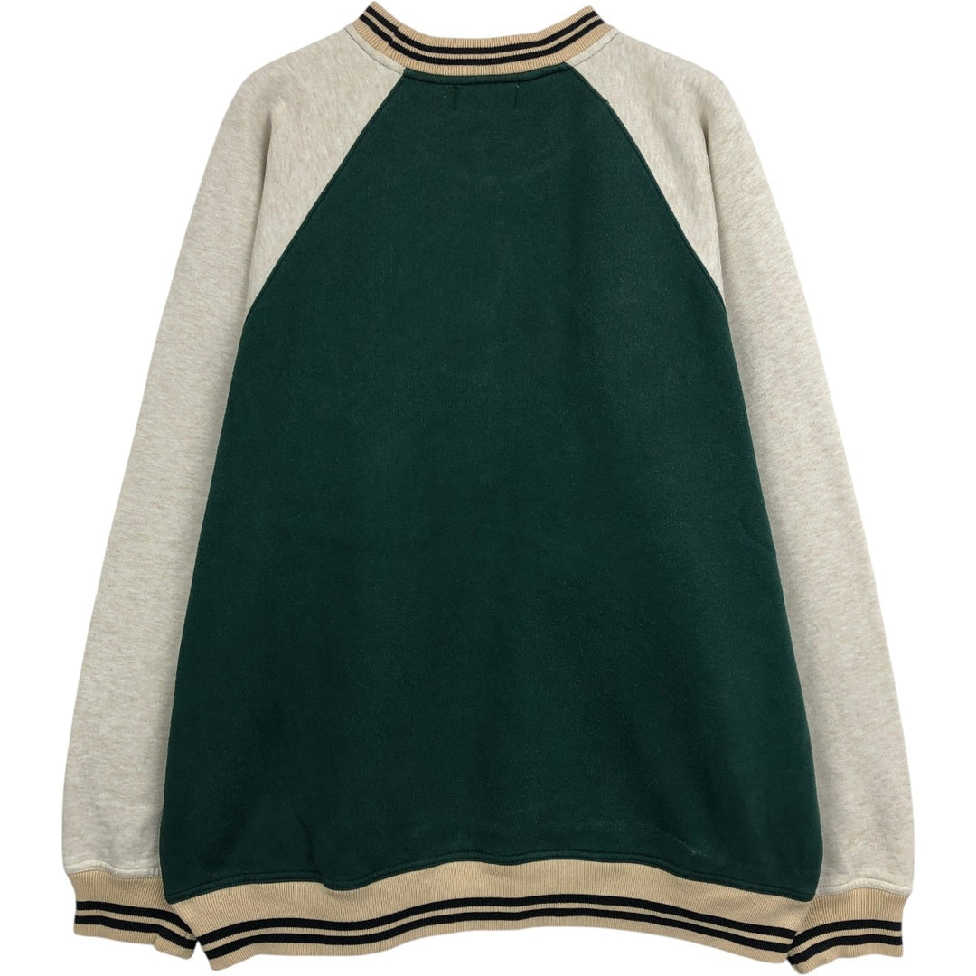 90'S FILA Logo Sweatshirt, Men's XXL equivalent, Vintage cotton green type Vintage Second Hand