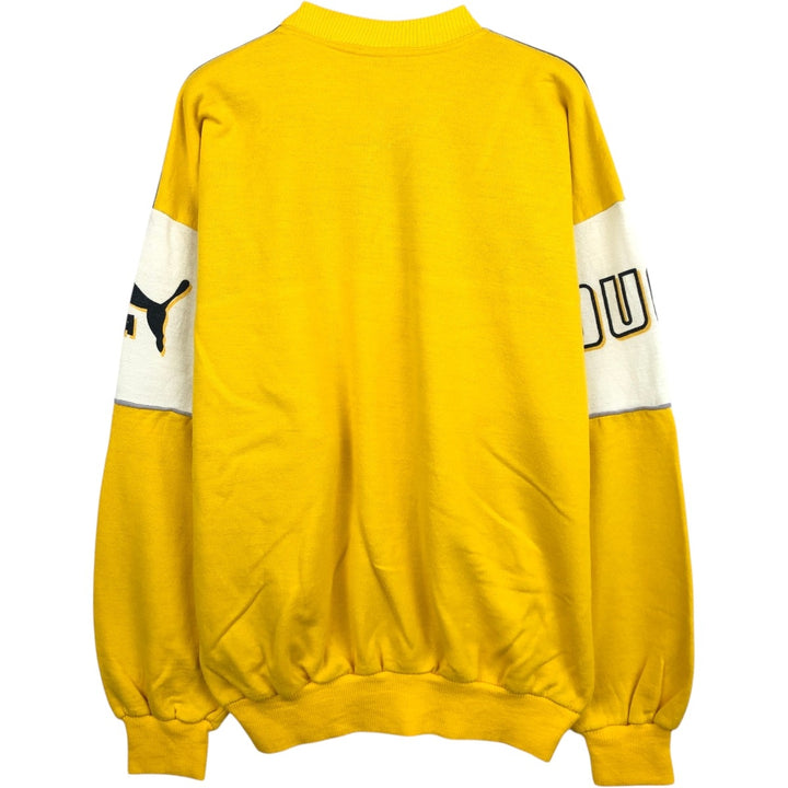 80s-90'S Puma Logo Sweatshirt, Men's Size XL (approx.), Vintage unclear yellow type Vintage Second Hand