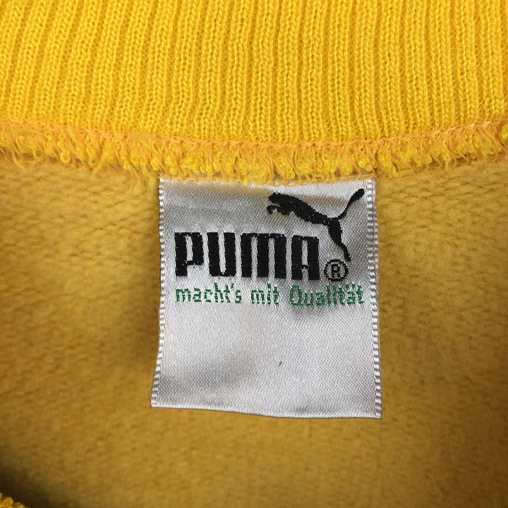 80s-90'S Puma Logo Sweatshirt, Men's Size XL (approx.), Vintage unclear yellow type Vintage Second Hand
