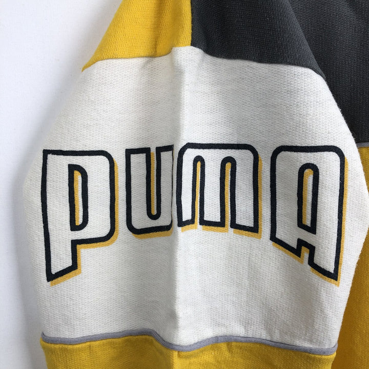 80s-90'S Puma Logo Sweatshirt, Men's Size XL (approx.), Vintage unclear yellow type Vintage Second Hand