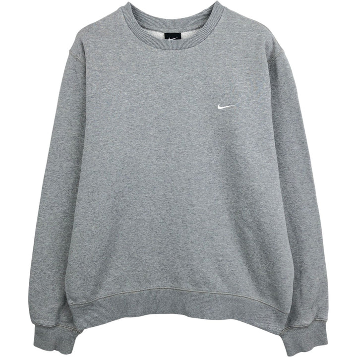Nike One Point Logo Sweatshirt, Trainer, Men's M Size cotton gray type Vintage Second Hand