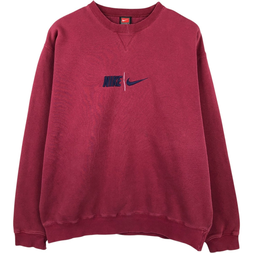 2000'S Nike Team Logo Sweatshirt, Men's Size L cotton wine-red Vintage Second Hand