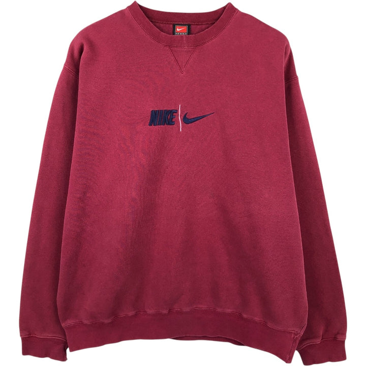 2000'S Nike Team Logo Sweatshirt, Men's Size L cotton wine-red Vintage Second Hand