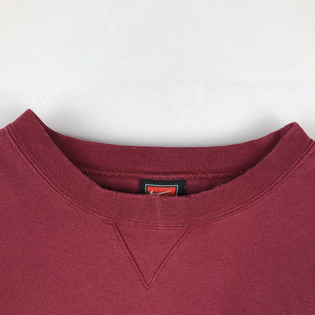 2000'S Nike Team Logo Sweatshirt, Men's Size L cotton wine-red Vintage Second Hand