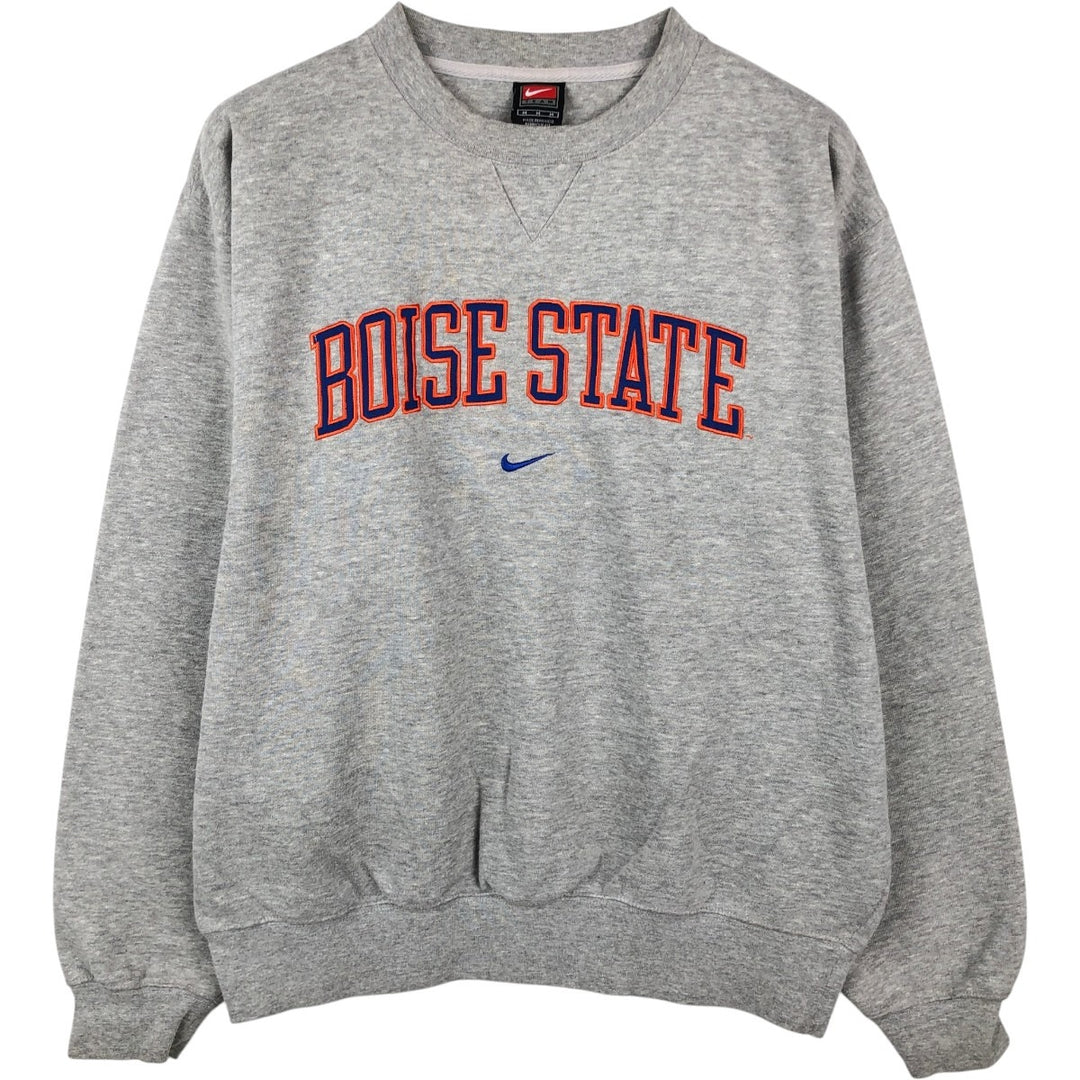 2000'S Nike Team Center Logo College Sweatshirt (Men's Size M) cotton gray type Vintage Second Hand