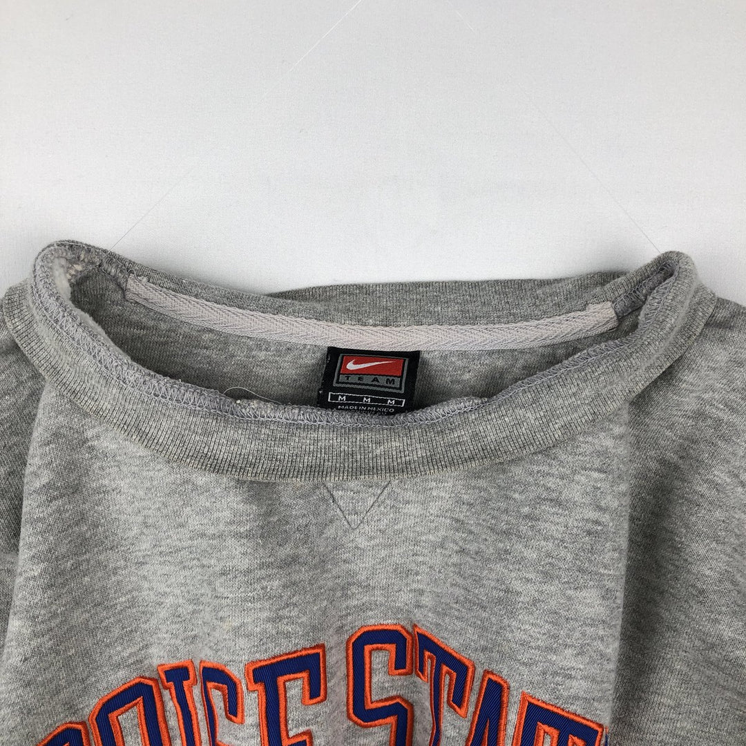 2000'S Nike Team Center Logo College Sweatshirt (Men's Size M) cotton gray type Vintage Second Hand