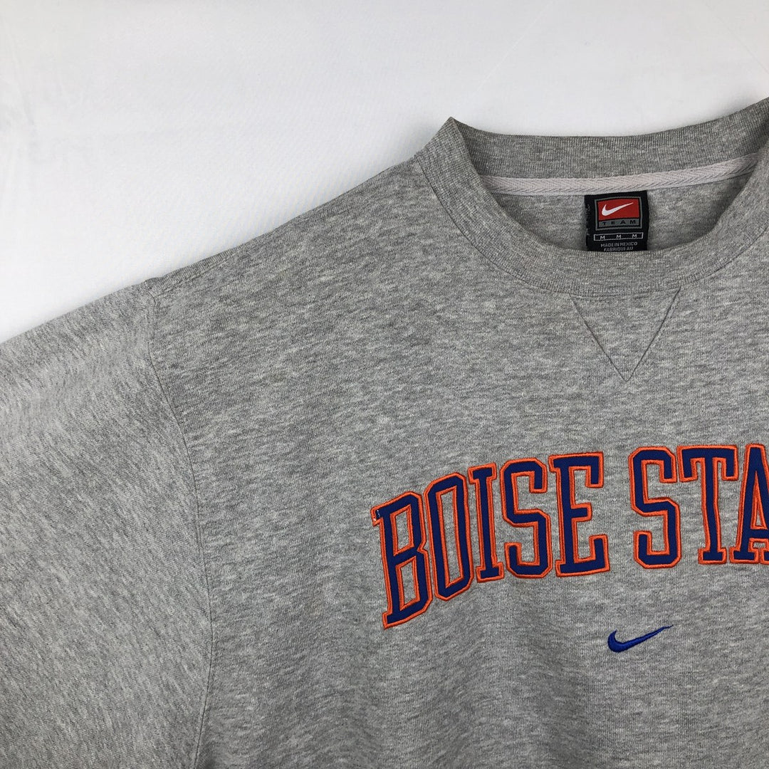 2000'S Nike Team Center Logo College Sweatshirt (Men's Size M) cotton gray type Vintage Second Hand