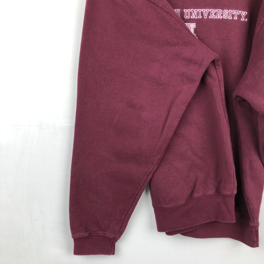 ~2000'S Nike TEAM HARVARD Harvard University Center Logo College Sweatshirt (Men's Size L) cotton wine-red Vintage Second Hand