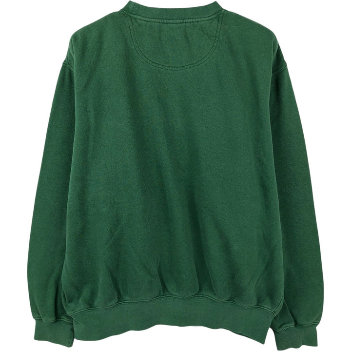 ~2000'S Nike TEAM MICHIGAN STATE Michigan State University Center Logo College Sweatshirt (Men's Size M) cotton green type Vintage Second Hand