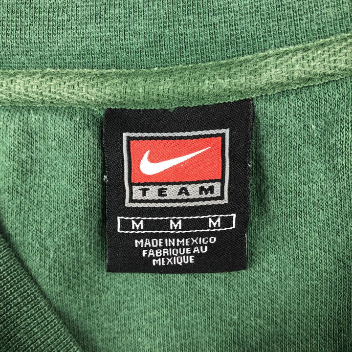 ~2000'S Nike TEAM MICHIGAN STATE Michigan State University Center Logo College Sweatshirt (Men's Size M) cotton green type Vintage Second Hand