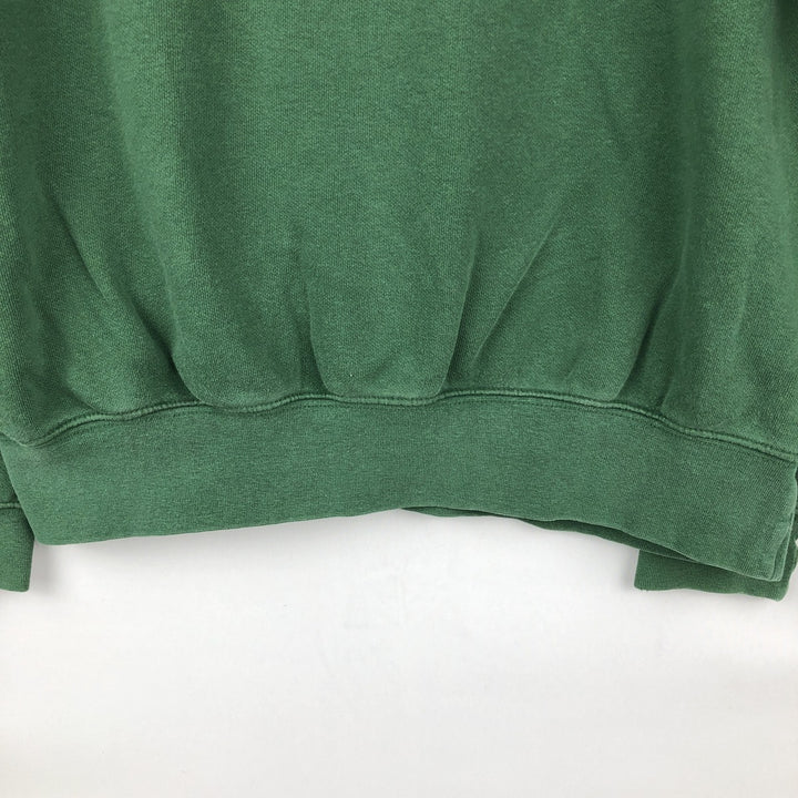 ~2000'S Nike TEAM MICHIGAN STATE Michigan State University Center Logo College Sweatshirt (Men's Size M) cotton green type Vintage Second Hand