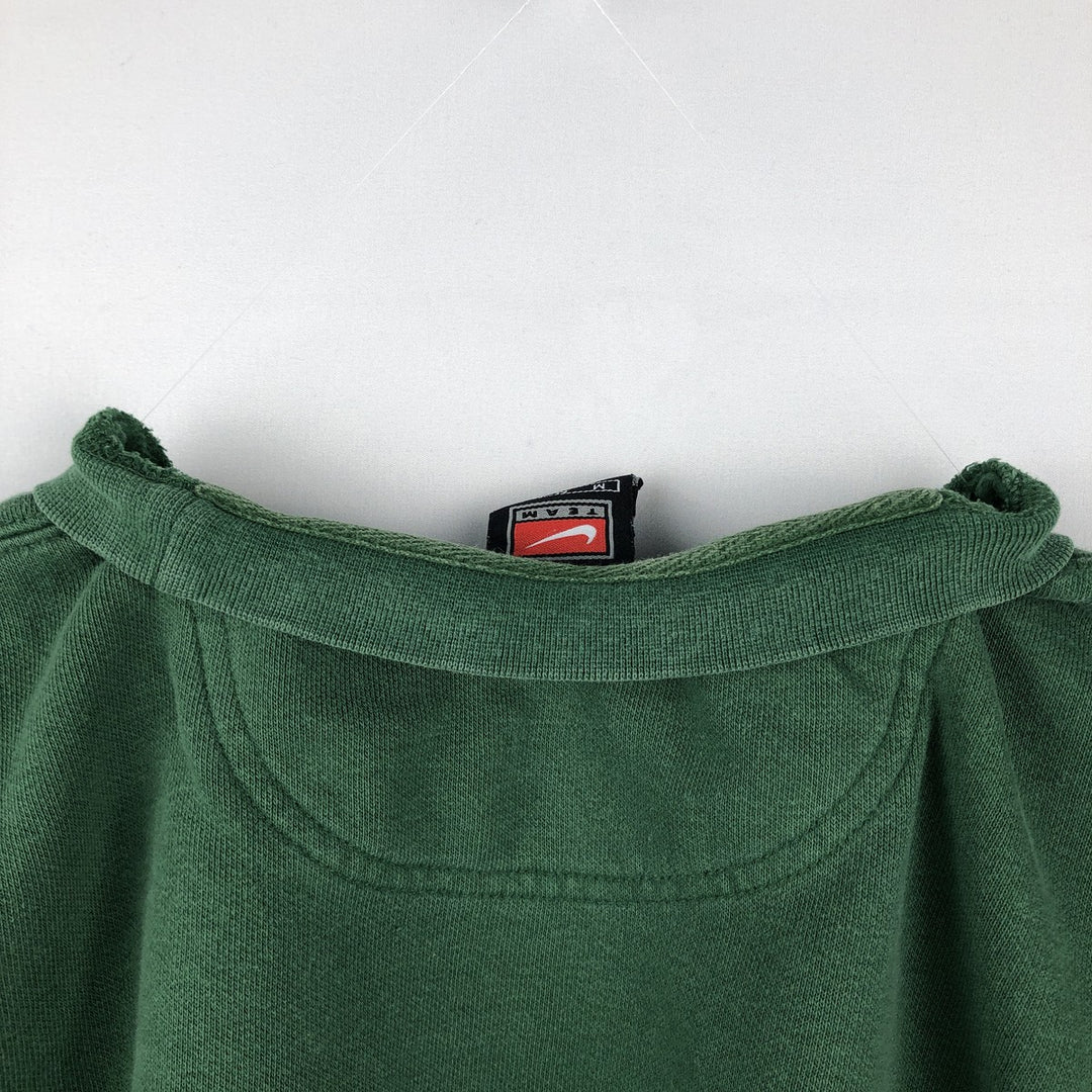 ~2000'S Nike TEAM MICHIGAN STATE Michigan State University Center Logo College Sweatshirt (Men's Size M) cotton green type Vintage Second Hand