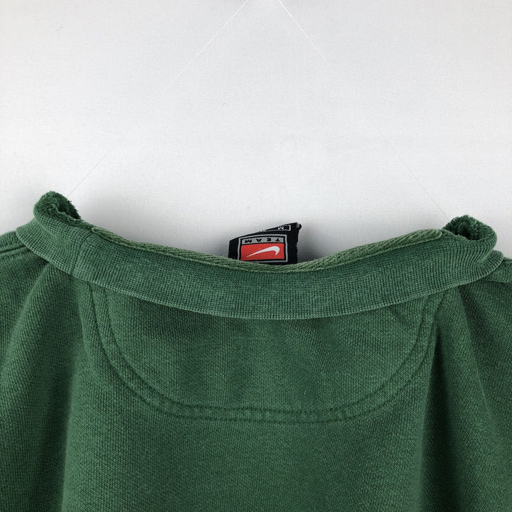~2000'S Nike TEAM MICHIGAN STATE Michigan State University Center Logo College Sweatshirt (Men's Size M) cotton green type Vintage Second Hand