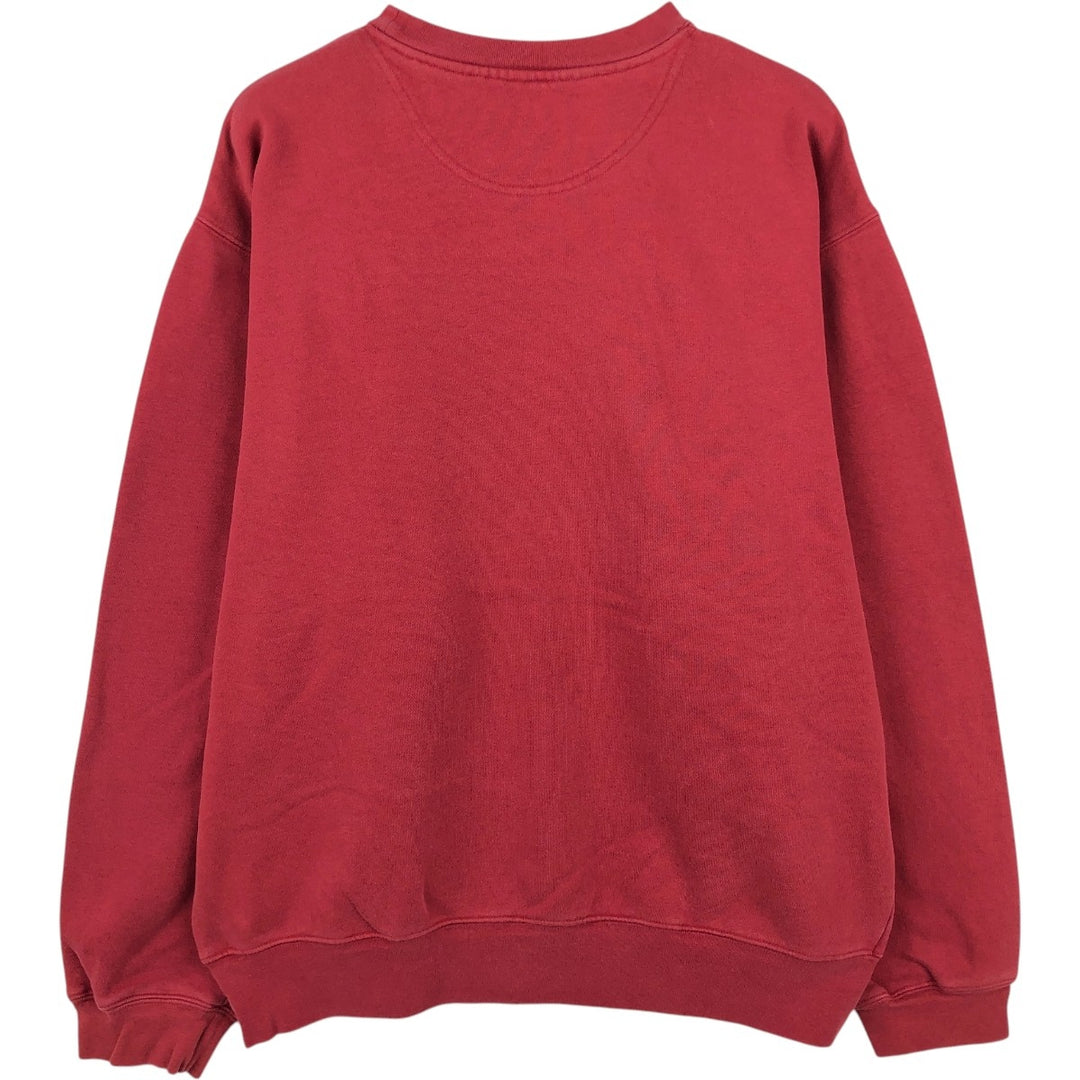 ~00'S Nike NIKE TEAM College Sweatshirt Trainer Men's M size cotton wine-red Vintage Second Hand