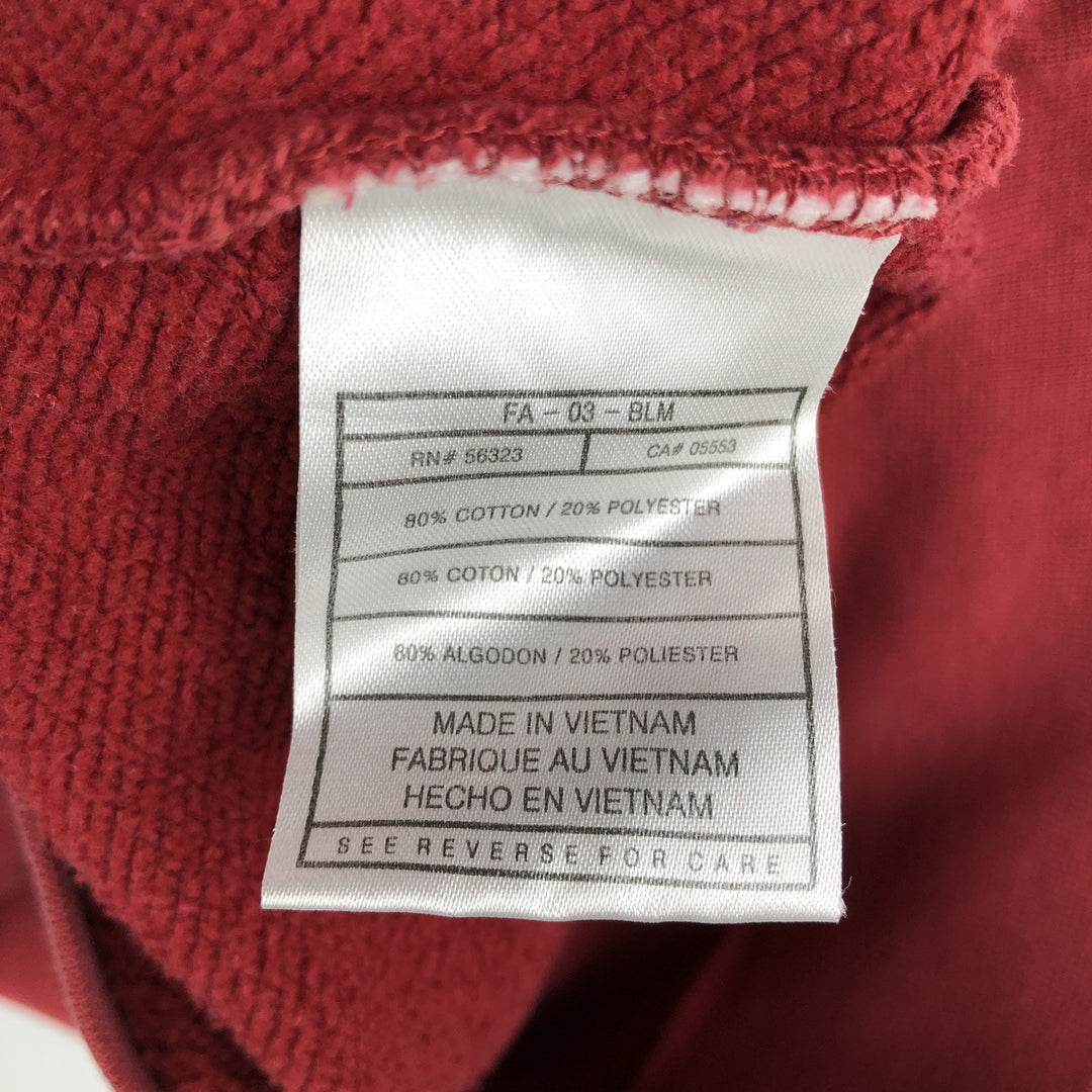 ~00'S Nike NIKE TEAM College Sweatshirt Trainer Men's M size cotton wine-red Vintage Second Hand