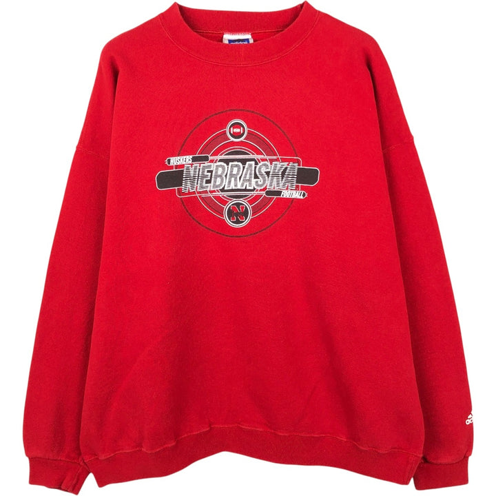 ~2000'S Adidas College Sweatshirt, Men's Size XL cotton red type Vintage Second Hand