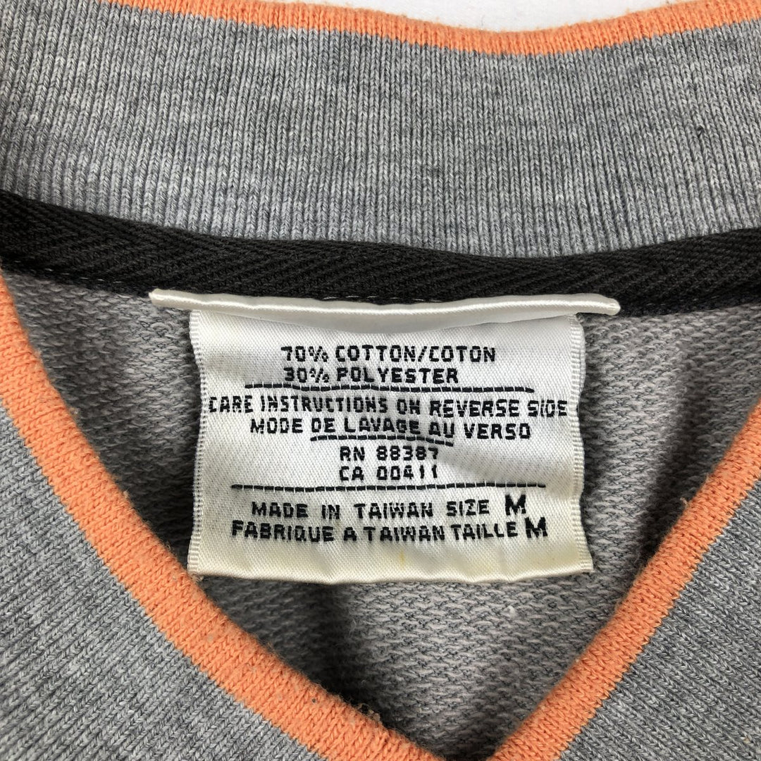 1980'S Adidas Trefoil Logo V-neck Sweatshirt, Men's Size M (approx.), Vintage cotton gray type Vintage Second Hand