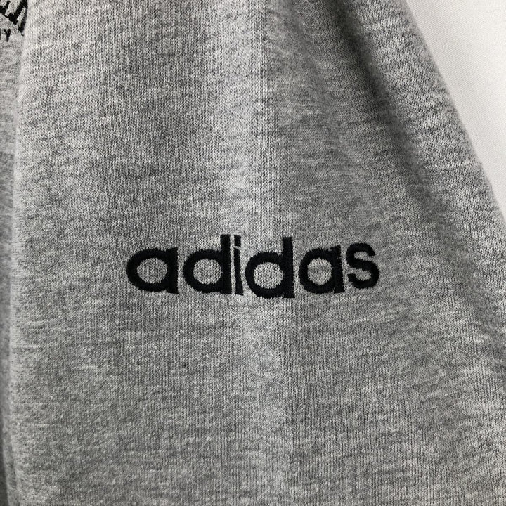 1980'S Adidas Trefoil Logo V-neck Sweatshirt, Men's Size M (approx.), Vintage cotton gray type Vintage Second Hand