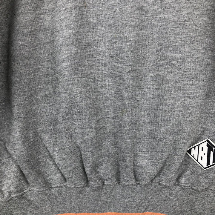 1980'S Adidas Trefoil Logo V-neck Sweatshirt, Men's Size M (approx.), Vintage cotton gray type Vintage Second Hand