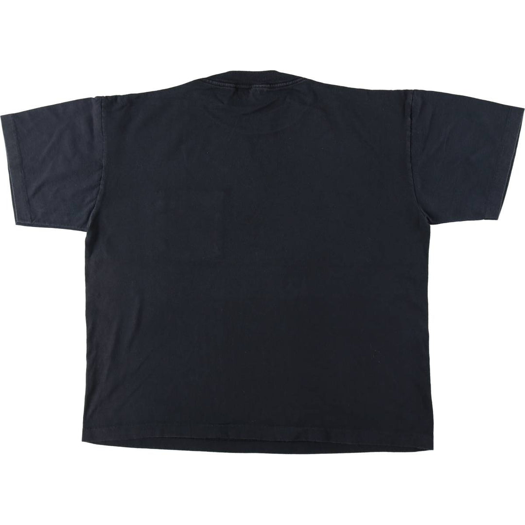 90'S plain pocket t-shirt, men's size XL equivalent, vintage. cotton black type Vintage Second Hand