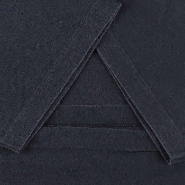 90'S plain pocket t-shirt, men's size XL equivalent, vintage. cotton black type Vintage Second Hand