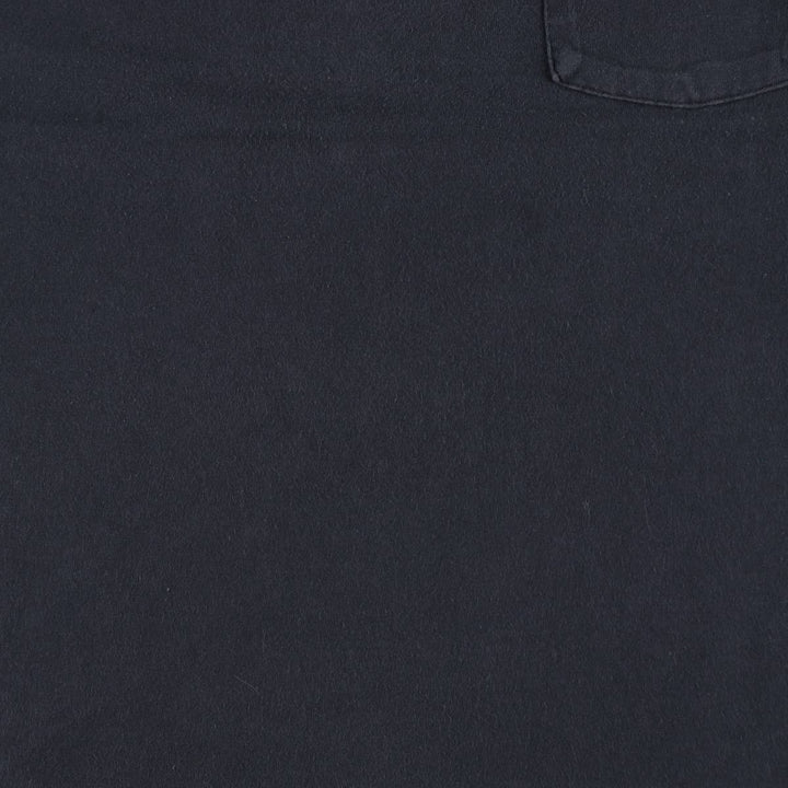 90'S plain pocket t-shirt, men's size XL equivalent, vintage. cotton black type Vintage Second Hand