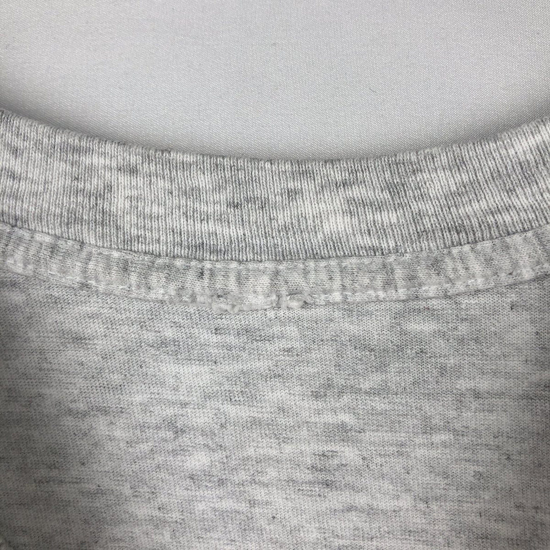 ~90'S College T-shirt, Men's Size L (approx.), Vintage unclear gray type Vintage Second Hand