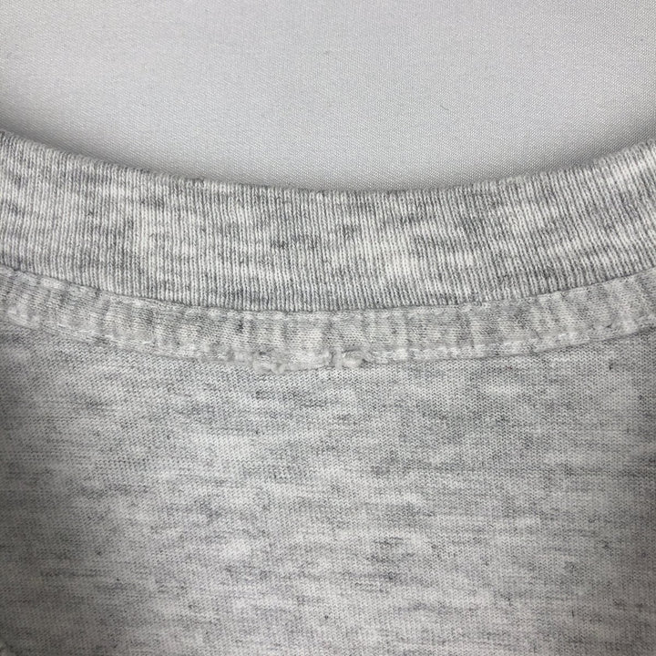 ~90'S College T-shirt, Men's Size L (approx.), Vintage unclear gray type Vintage Second Hand