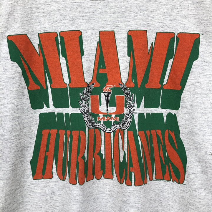 ~90'S College T-shirt, Men's Size L (approx.), Vintage unclear gray type Vintage Second Hand