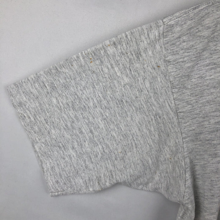 ~90'S College T-shirt, Men's Size L (approx.), Vintage unclear gray type Vintage Second Hand