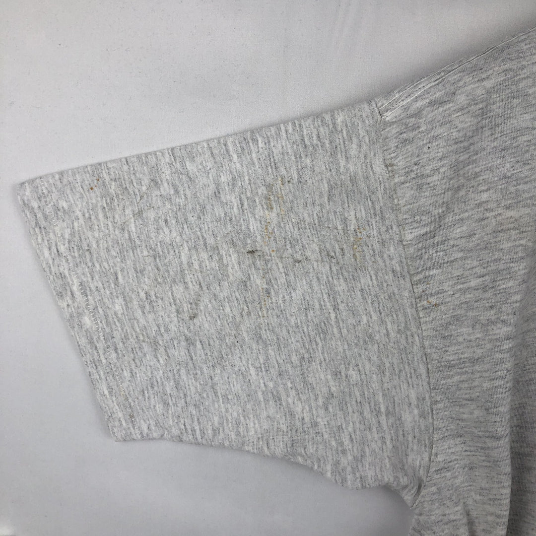 ~90'S College T-shirt, Men's Size L (approx.), Vintage unclear gray type Vintage Second Hand