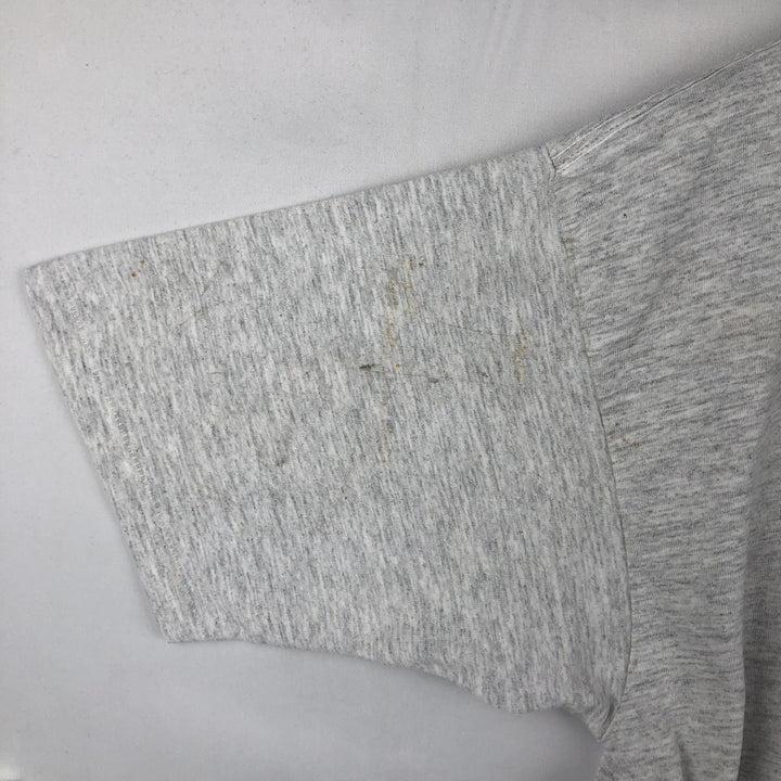 ~90'S College T-shirt, Men's Size L (approx.), Vintage unclear gray type Vintage Second Hand