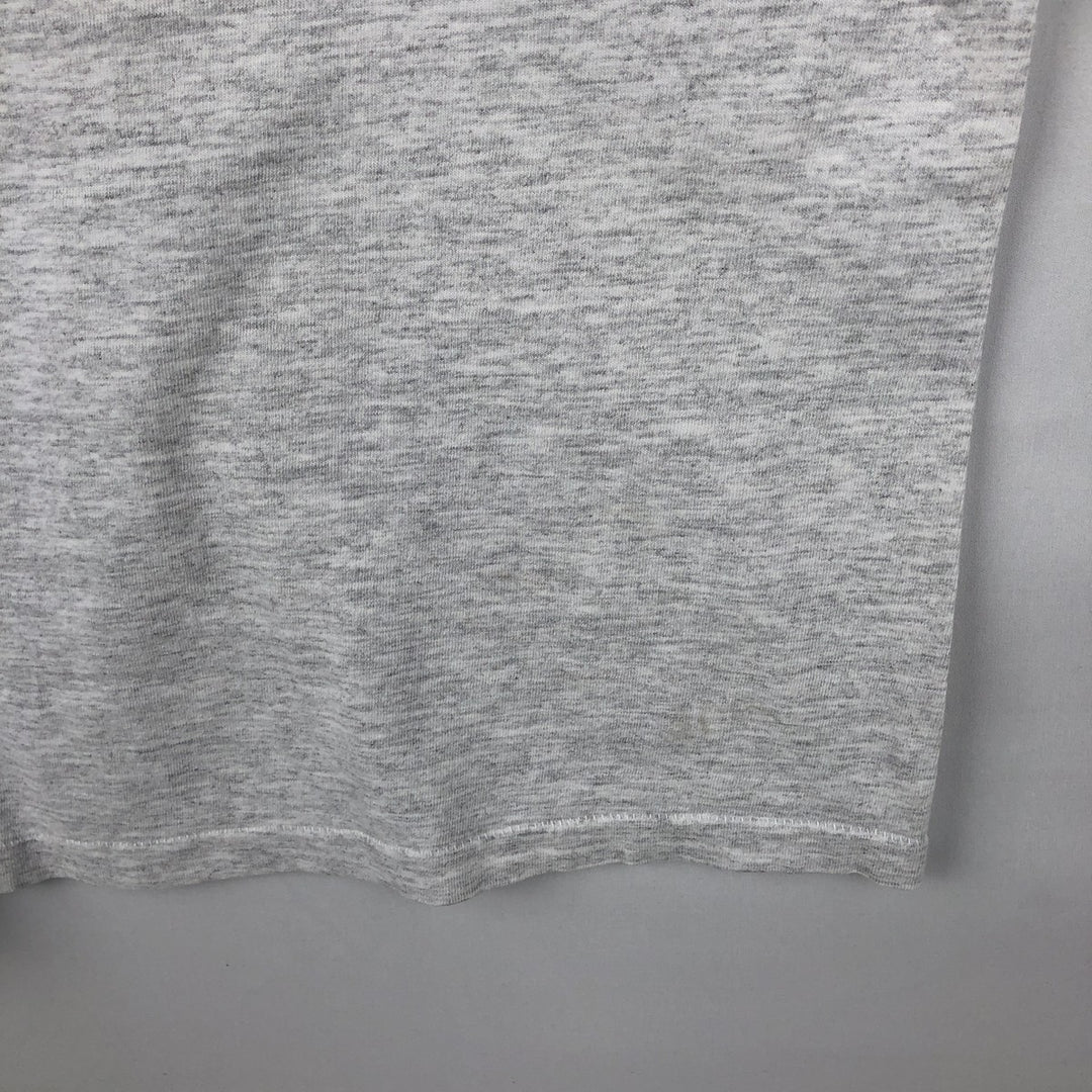 ~90'S College T-shirt, Men's Size L (approx.), Vintage unclear gray type Vintage Second Hand
