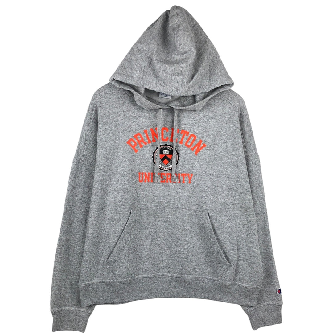 Champion PRINCETON Princeton University College Sweatshirt Pullover Hoodie, Men's Size XL (approx.) cotton gray type Vintage Second Hand