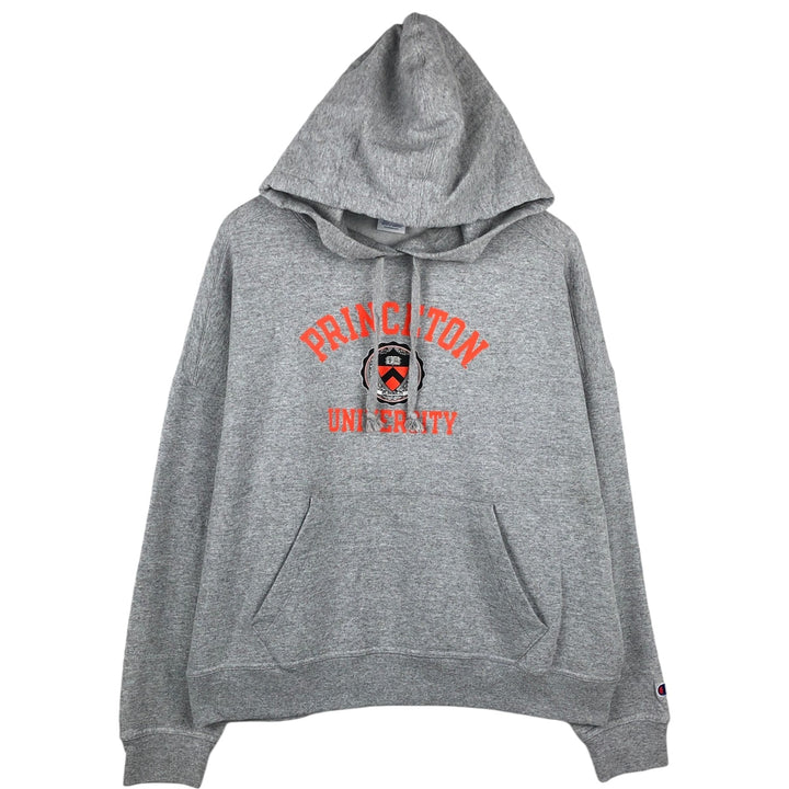 Champion PRINCETON Princeton University College Sweatshirt Pullover Hoodie, Men's Size XL (approx.) cotton gray type Vintage Second Hand