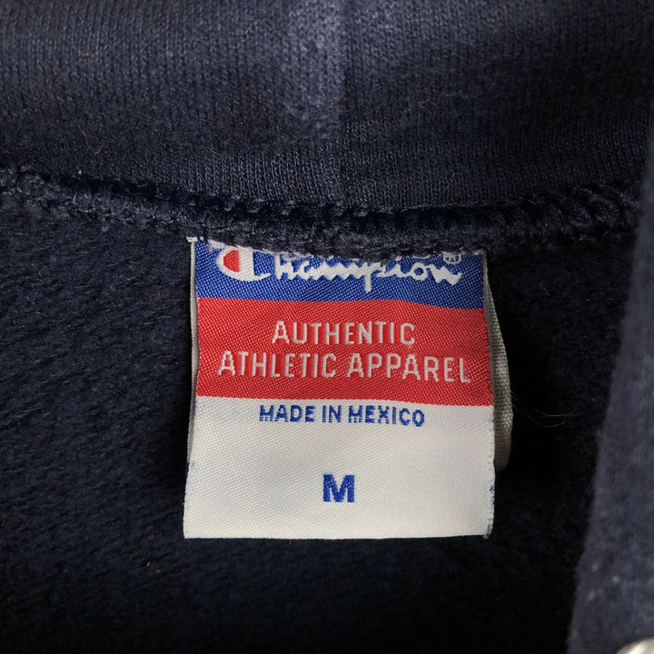 Champion Authentic Athletic Apparel College Sweatshirt Pullover Hoodie, Men's Size M (approx.) unclear navy blue type Vintage Second Hand