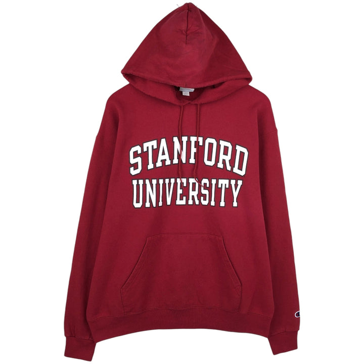 Champion ECO FLEECE College Sweatshirt Pullover Hoodie, Men's Size L cotton red type Vintage Second Hand