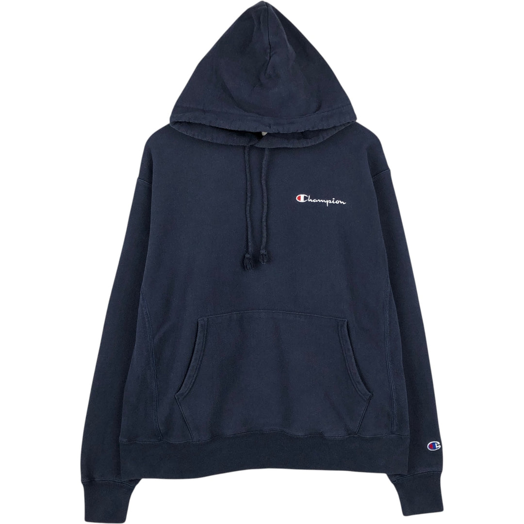 Champion REVERSE WEAVE Reverse Weave Sweat Pullover Hoodie Men's L size cotton navy blue type Vintage Second Hand